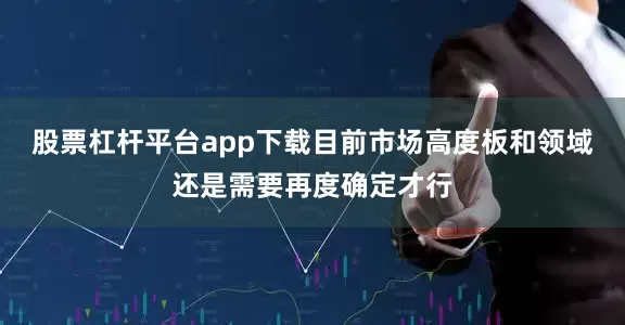 股票杠杆平台app下载目前市场高度板和领域还是需要再度确定才行